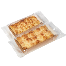 Appel crumble of custard crumble cake